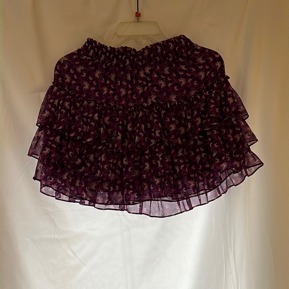 Misa Los Angeles skirt Tiered Mini Silhouette  Size small. Length 16”